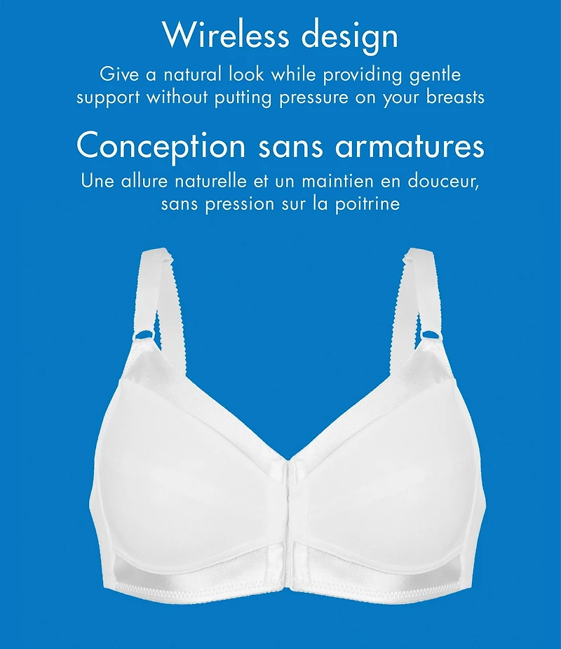 Bestform 9706770 Comfortable Unlined Wireless Cotton Bra with Front Closure