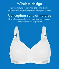 Bestform 9706770 Comfortable Unlined Wireless Cotton Bra with Front Closure
