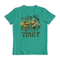 Teenage Mutant Ninja Turtles T-Shirt col rond à manches courtes pour garçon Tailles TP à TG