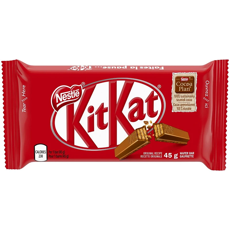 Barre NESTLÉ KITKAT 4 bâtonnets Chocolat au lait 45 g Prizm Football