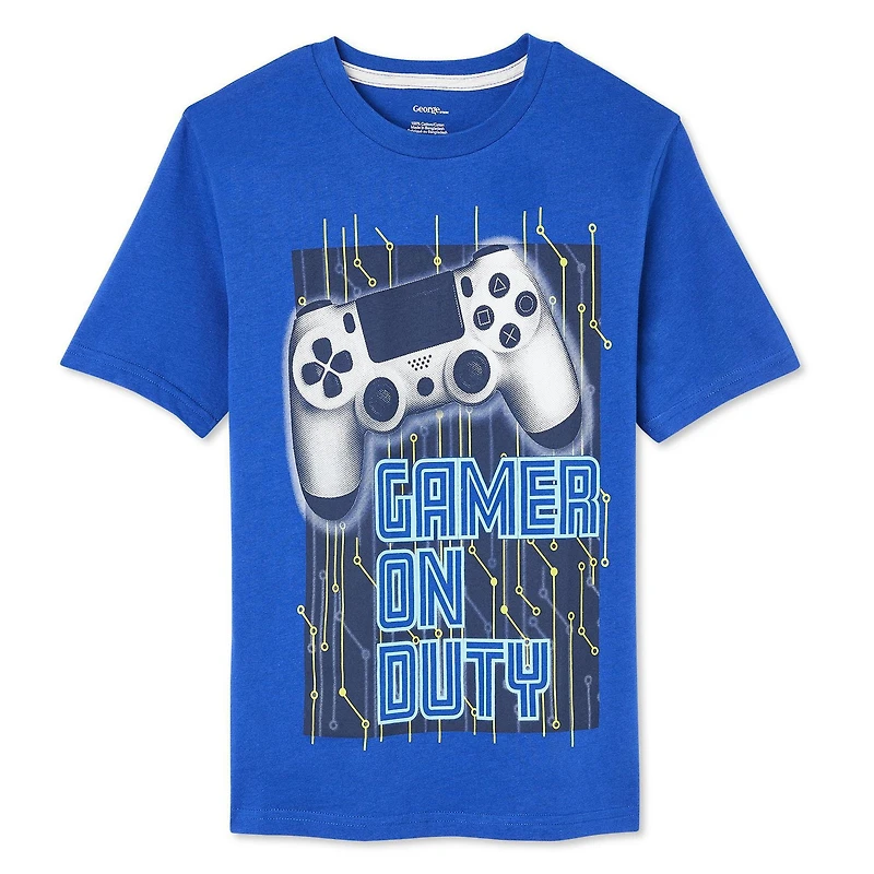 T-shirt avec imprimé graphique à manches courtes George pour garçons