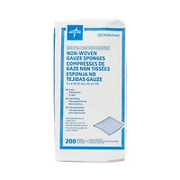 Medline Standard Nonsterile Nonwoven Gauze Sponges, 4"x4"