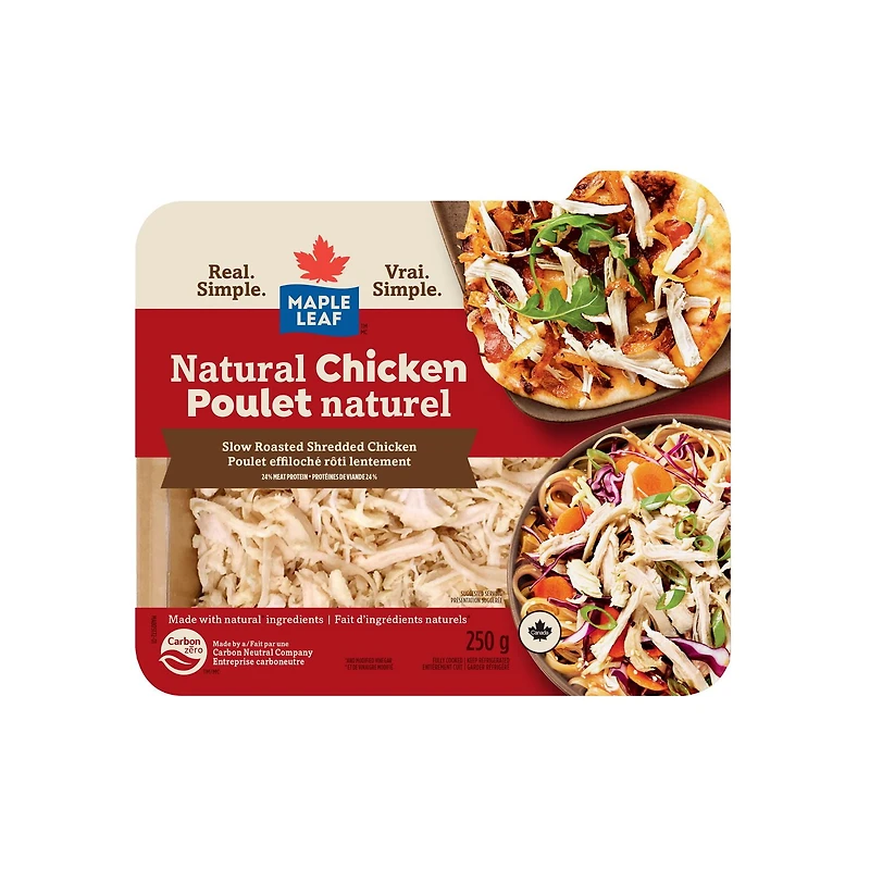Poulet naturel déchiqueté Maple Leaf 250g