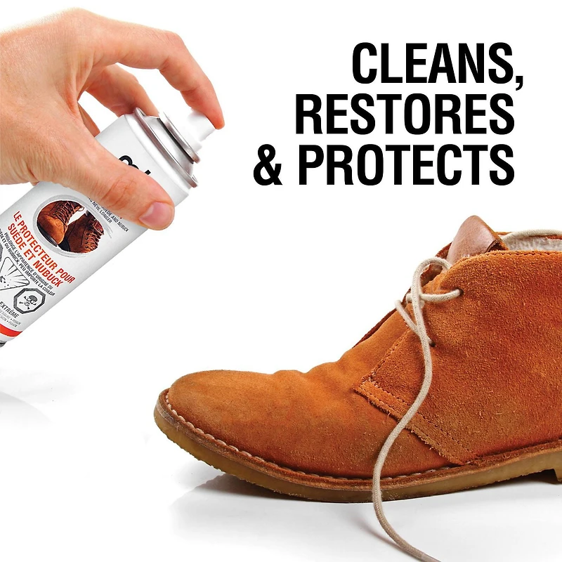 Moneysworth & Best Suede + Nubuck Care Kit, 3PCS - Protector 160g/5.6oz, Cleaner 155g/5.5oz, and Nylon Brush, For Footwear & Garments