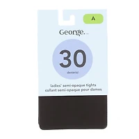George Semi-Opaque Black Tights 1pk, Sizes:  A to D