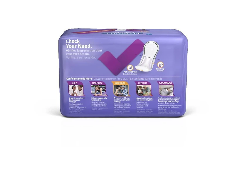 FitRight Bladder Control Pad, Maximum Flow, Size 5.5"x13.75", Bag of 10