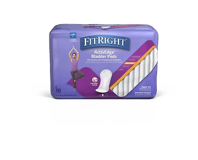 FitRight Bladder Control Pad, Maximum Flow, Size 5.5"x13.75", Bag of 10