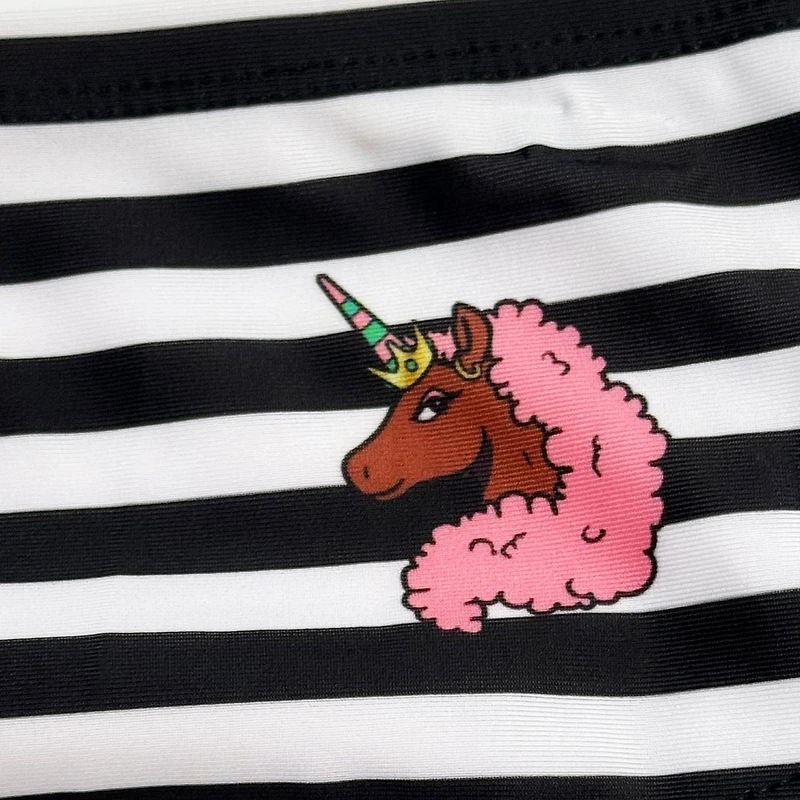 Ensemble de bain 2 pièces étoiles Afro Unicorn pour filles