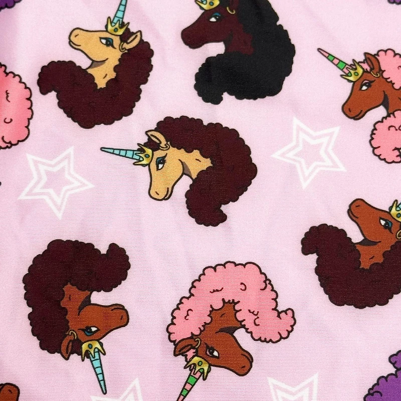 Afro Unicorn Girls 2 Piece Stars Swim Set