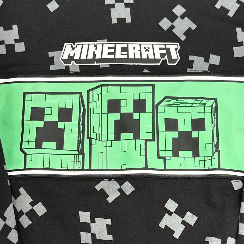 Minecraft Boys Three Creeper Friends Long Sleeve Hoodie