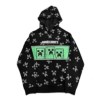 Minecraft Boys Three Creeper Friends Long Sleeve Hoodie