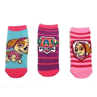 PAW Patrol Girls' 3 Pack Low-Cut Socks, Sizes 10-13