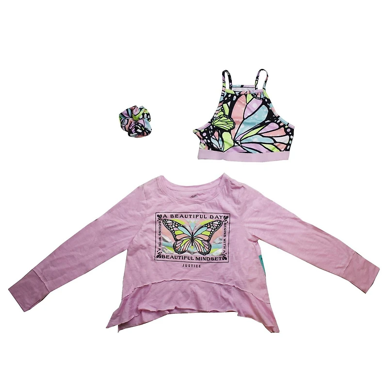 Girls Justice 3 Piece Beautiful Butterfly Set
