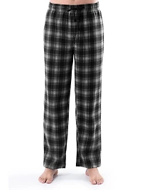 Fruit of the Loom Men's Sleep Set Crew Neck Top and Fleece Pant 2 Piece Pajama Set Grey