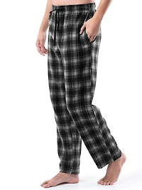 Fruit of the Loom Men's Sleep Set Crew Neck Top and Fleece Pant 2 Piece Pajama Set Grey