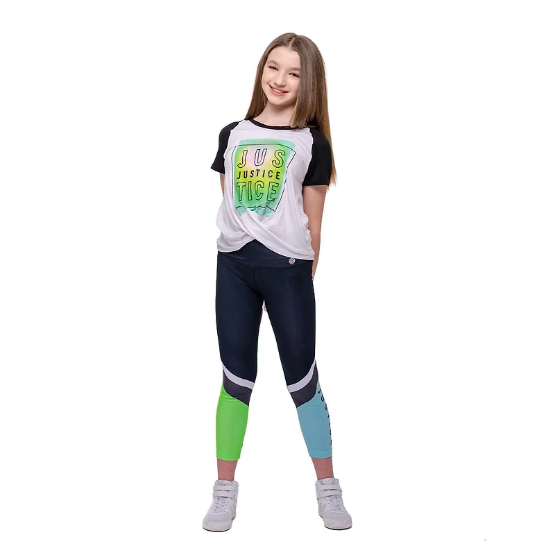 Girls Justice Triple Colour Leggings
