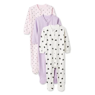 George Baby girls' Sleeper 3-Pack