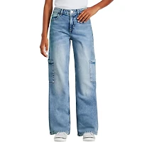 Justice Girls' Wide Leg Cargo Jean