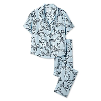 Pyjama 2 pièces en satin George pour femmes