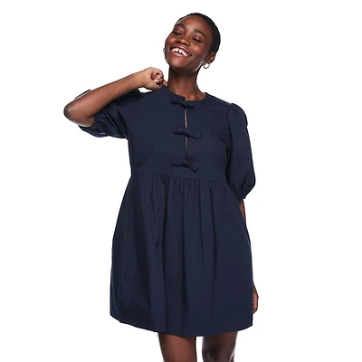 Robe en popeline avec boucle à l’avant George pour femmes