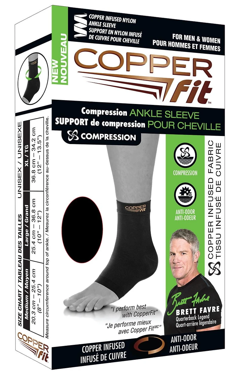Copper Fit Compression Ankle Sleeve (l)
