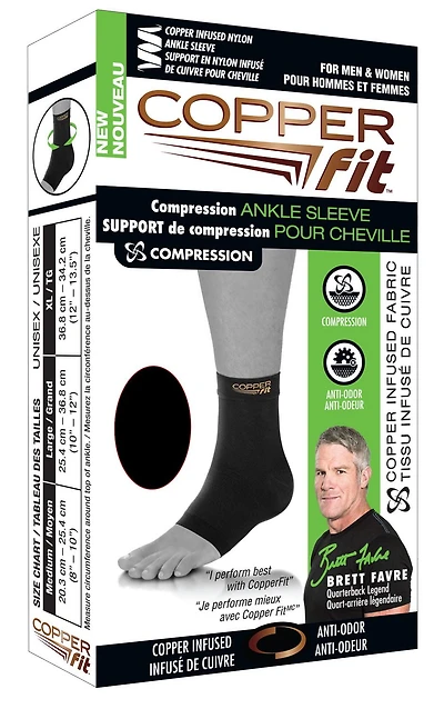 Copper Fit Compression Ankle Sleeve (l)