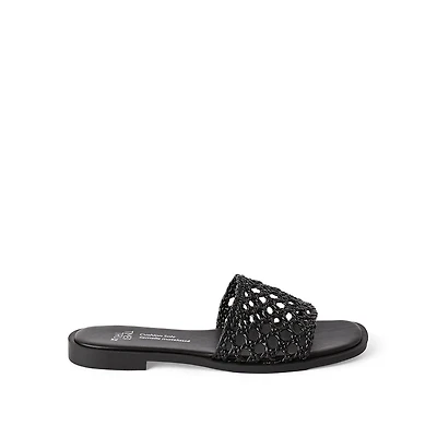 Sandales plates tissées Time and Tru pour femmes