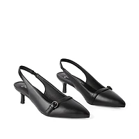 Time and Tru Women's Slingback Kitten Heels