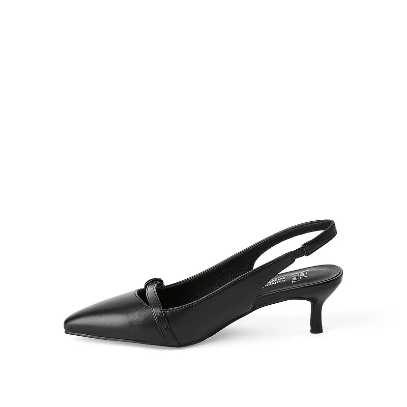Time and Tru Women's Slingback Kitten Heels
