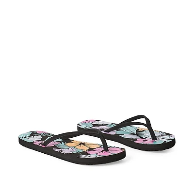 Time and Tru Women's Printed Flip Flops