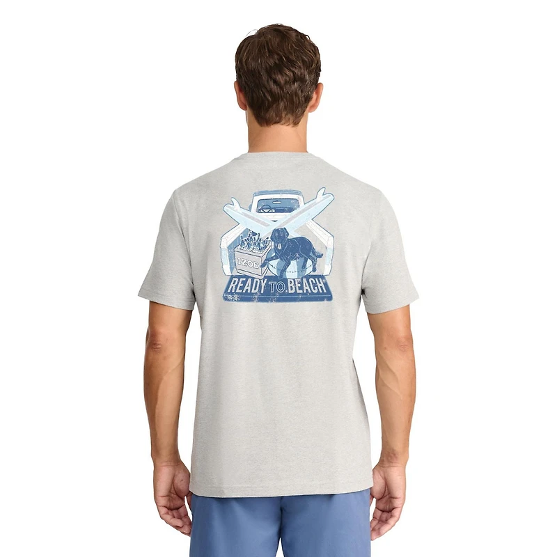 IZOD MENS SHORT SLEEVE GRAPHIC TEE