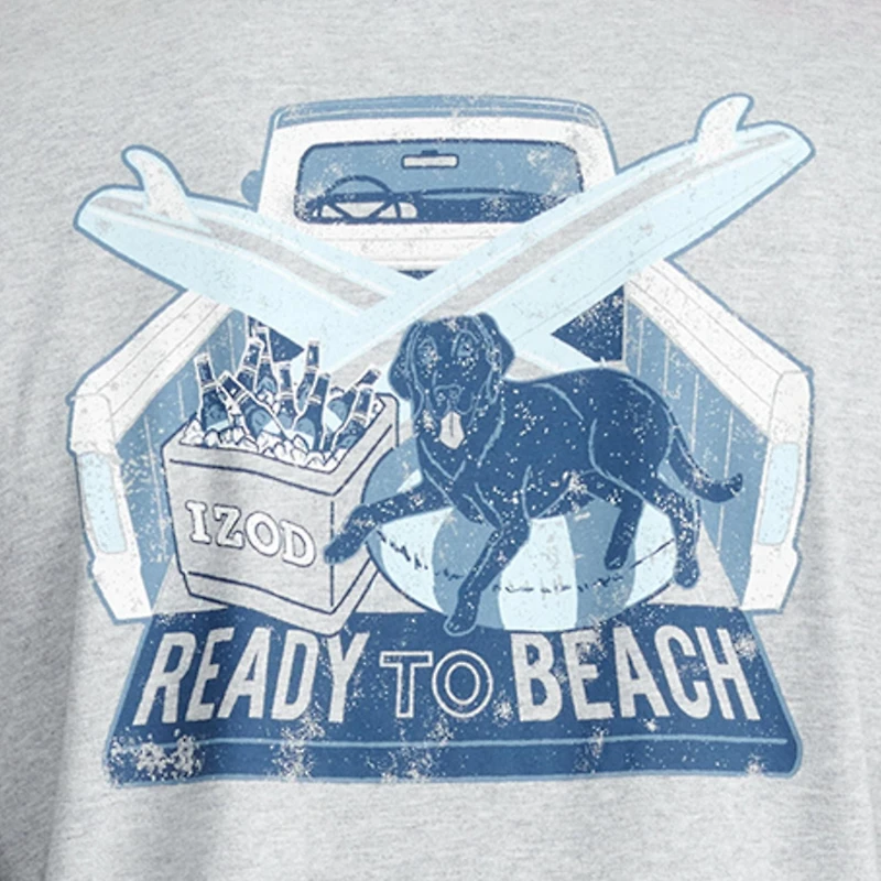 IZOD MENS SHORT SLEEVE GRAPHIC TEE