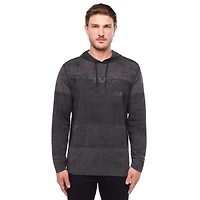 Tee-shirt Capuchon manches longues Dark Black pour hommes