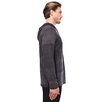 Tee-shirt Capuchon manches longues Dark Black pour hommes