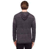 Tee-shirt Capuchon manches longues Dark Black pour hommes
