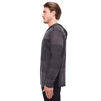 Tee-shirt Capuchon manches longues Dark Black pour hommes