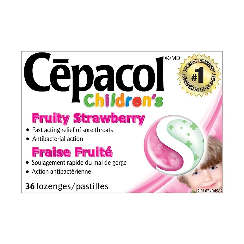 Cepacol® Children’s Fruity Strawberry, Sore Throat Lozenges