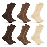 Fruit of the Loom Men's All Day Comfort Cotton Blend Crew Socks 6 Pack