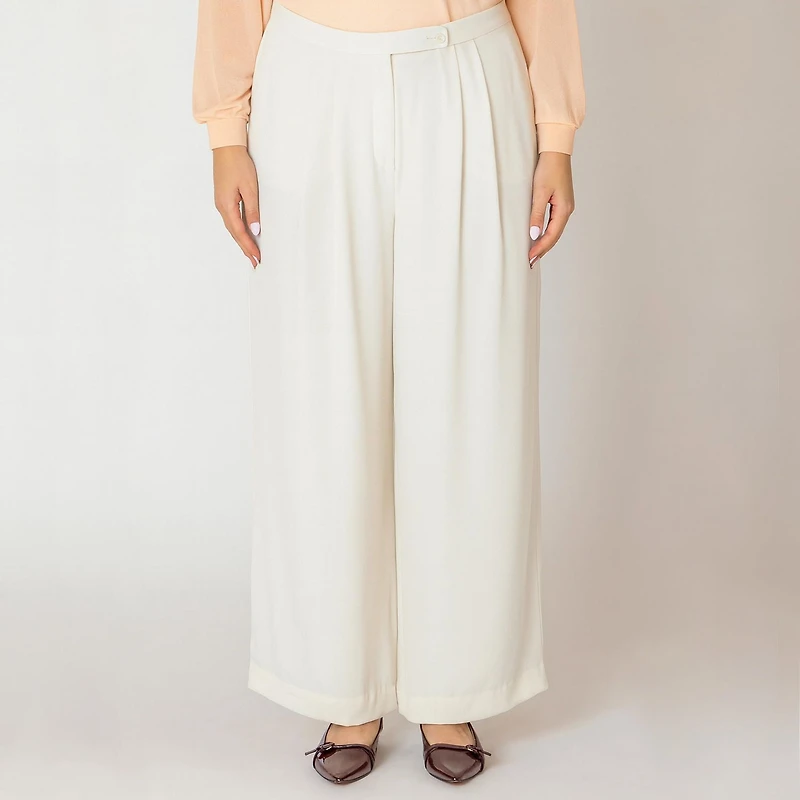 Devoted Women's Plus wide leg flowy pant