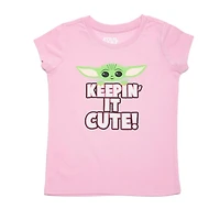 Star Wars The Mandalorian T-shirt à manches courtes Grogu pour fille
