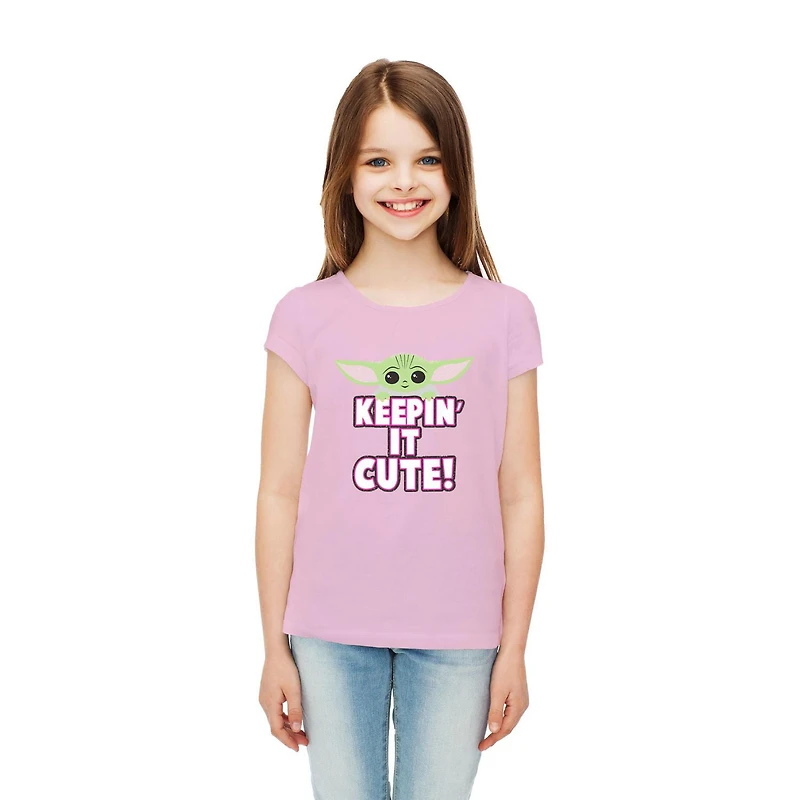 Star Wars The Mandalorian T-shirt à manches courtes Grogu pour fille