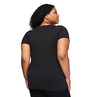 T-shirt à encolure ras du cou The Pink Closet Plus pour femmes