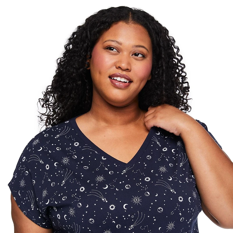 George Women's Plus V-Neck Nightshirt