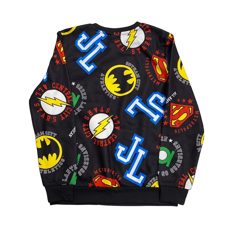 Sweat à capuche à manches longues Justice League Athletic Icon Toss