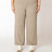 Devoted Women's Plus wide leg seam detail pant