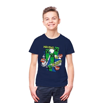 T-shirt Minecraft Creeper Blast pour garçon
