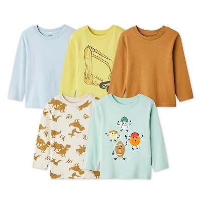 George Toddler Boys' Long-Sleeve T-Shirt 5-Pack