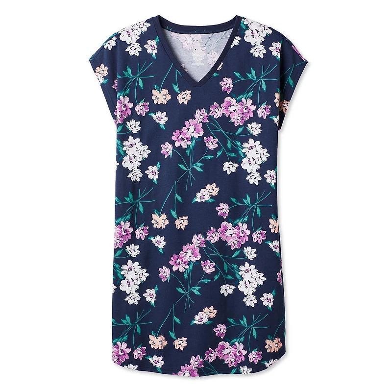 Chemise de nuit à encolure en V George pour femmes