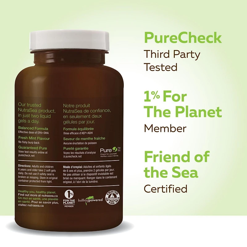 GélulesOmega 3 NutraSea de Nature's Way à savuer de menthe