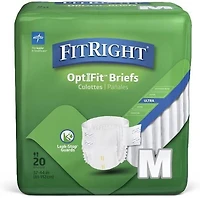 Culottes d'incontinence FitRight Ultra pour adultes, taille M, pour tour de taille 32"-44", sachet de 20
